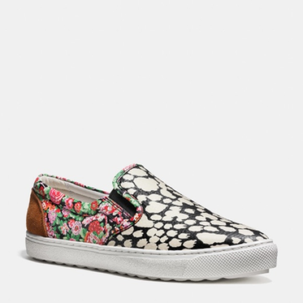 Coach C103 floral leather slip-on